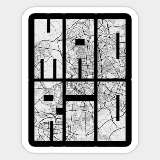 Madrid, Spain City Map Typography - Light Sticker